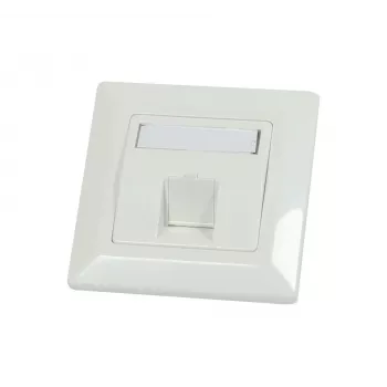 Synergy 21 Keystone modulový nosič podomietkový kryt pre 1x TP modul, čistobiela, štvorcový vonkajší rám (S216322V2)