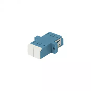 SYNERGY21 optická spojka LC/LC singlemode OS2 9/125µm duplex modrá PVC keramická dutinka príruba s jednostrannou laserovou ochrannou klapkou