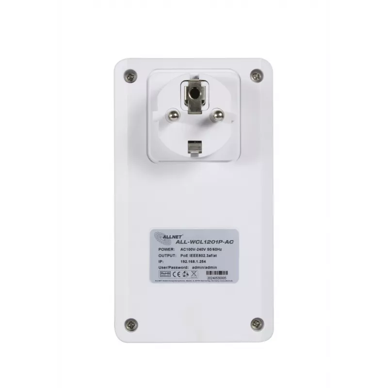 ALLNET bezdrôtový klient s PoE Out 2,4 GHz a 5 GHz AC - Wi-Fi - 1,2 Gbit/s (ALL-WCL1201P-AC)