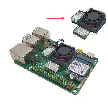 ALLNET Rock Pi 4C+ Heatsink Set (Rock4C+Heat-Set) - pasívna chladiaca sada pre Radxa Rock Pi 4C Plus