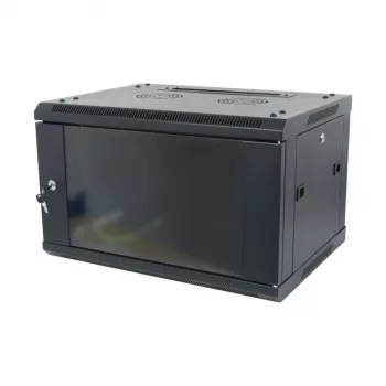 ALLNET 19 palcová nástenná skrinka 18U 1-dielna hĺbka 600mm čierna Flat Pack séria SMA