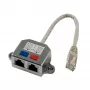 Synergy 21 S215236 Kábel zástrčka TP na 2x zásuvka TP, 0,15 m, sivý metalický