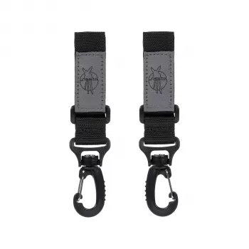 Lassig Casual Label univerzálne háčiky na kočík sada 2 ks Black LHO01