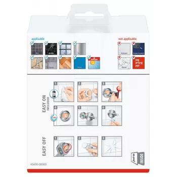 Tesa 40400 Deluxxe držiak na toaletný papier bez veka - chróm, samolepiaci