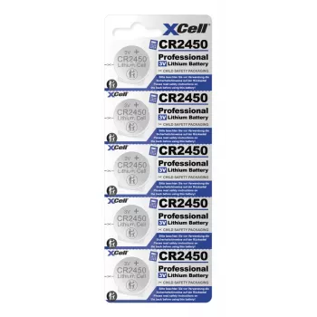 XCell CR2450 lítiová gombíková batéria 3V 580mAh balenie 5 ks (145594)