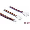 Delock Y kábel ventilátora 1 x JST PH 4 pin PWM konektor samica na konektor samec + 4 pin (3 piny osadené) konektor samec 15 cm