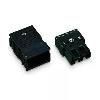 WAGO 770-113 konektor, samec, rovný, 2-pólový, 250 V, čierny, WINSTA MINI