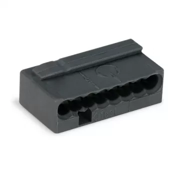 WAGO 243-208 PUSH WIRE® konektor, sivý, 6 A, 100 V, 2-vodičový, 0,5-1,5 mm²