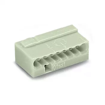 WAGO 243-308 SMD svorkovnica, 8-pólová, rozteč 2,5 mm, Push-in CAGE CLAMP, 100 V, 6 A, biela