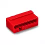 WAGO 243-808 PUSH WIRE® spojovacia svorka pre rozvodné krabice, 8-vodičová, červená, 0,5-2,5 mm²