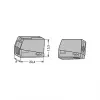 WAGO 224-101 1-vodičová 2-násobná Push-in CAGE CLAMP svorka, 400 V, 24 A, 0,5-2,5 mm², transparentná/sivá