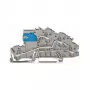 WAGO 2003-7641 TOPJOB® S 3-vodičová priechodná svorka, 2,5 mm², 400 V, sivá