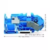 WAGO 2016-7714 1-vodičová N-rozpájacia svorka, 16 mm², Push-in CAGE CLAMP, modrá