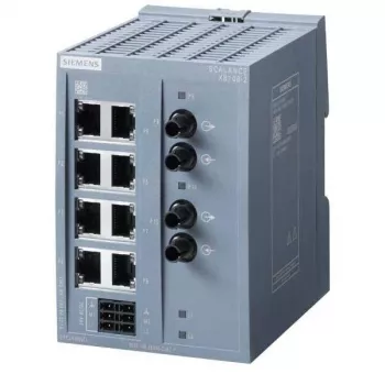 Siemens SCALANCE XB108-2 neřízený průmyslový Ethernet switch, 8 RJ45 + 2 SC multimode vlákno, DIN lišta