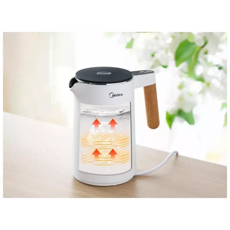 Midea MK-HE1533 biela rýchlovarná kanvica 1,5L 2200W
