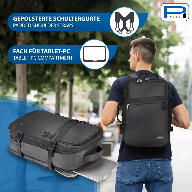 PEDEA Clutch notebookový batoh 15,6 palca (39,6 cm) - čierny