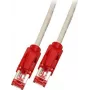 EFB-Elektronik RJ45 patch kábel Cat.6 S/FTP LSZH Draka UC900 TM21 červený crossover sivý 10 m
