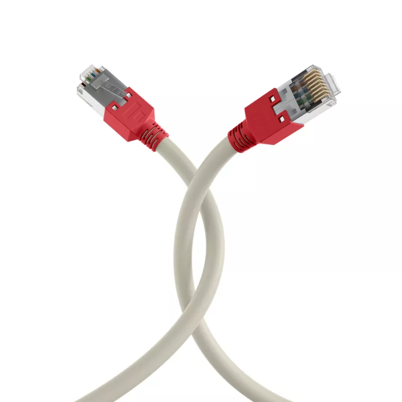 EFB Elektronik RJ45 patch kábel Cat.5e F/UTP LSZH Draka UC300 TM11rt crossover sivý 0,5 m