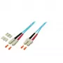 EFB Elektronik O7413.10 Duplex prepojovací kábel SC-SC 50/125 µm, 10 m, OM3, tyrkysový