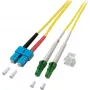 EFB-Elektronik Duplex prepojovací kábel LC/APC-SC 9/125µ, OS2, LSZH, žltý, 2,0mm, 3m