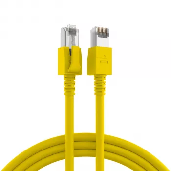 EFB Elektronik DCK1001GE.0,5 LED patch kábel RJ45 Cat.6A S/FTP FRNC, žltý