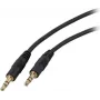 EFB-Elektronik audio prepojovací kábel, 3,5 mm jack konektor samec, 5 metrov, čierny