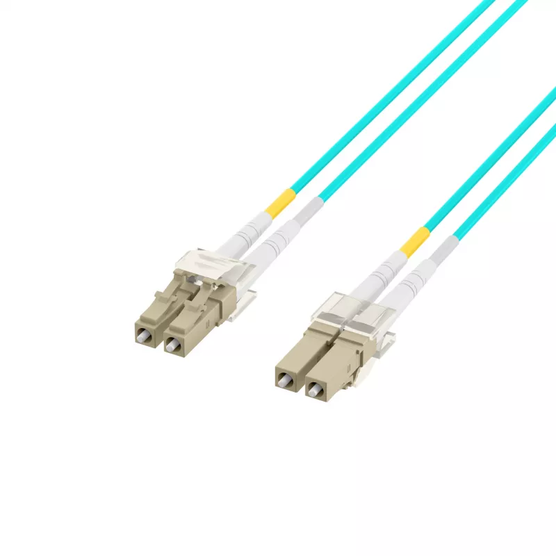 EFB Elektronik duplexný jumper LC-LC 50/125 µm OM3 LSZH aqua 2,0 mm 35 m