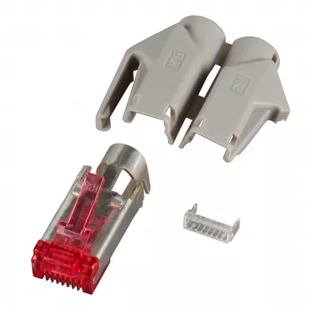 EFB RJ45-Hirose konektor samec STP, TM21 sivý, 100 ks, 3 prvky, Cat. 6