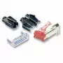 EFB Electronics RJ45-Hirose konektor samec STP TM21 červený 100 ks 3 prvky Cat.6