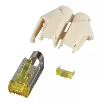EFB Elektronik RJ45-Hirose konektor samec STP TM31 béžový 100 ks 3 prvky Cat.6A