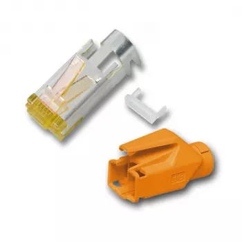 EFB RJ45 Hirose konektor samec STP TM31 oranžový Cat6A 100 ks