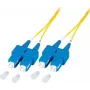 EFB Elektronik O2513.5-1.2 optický patch kábel 5 m SC duplex OS2 žltý
