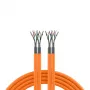 EFB Elektronik INFRALAN Cat.7 1000 AWG23 S/FTP 2x4P CPR Eca oranžový 25m
