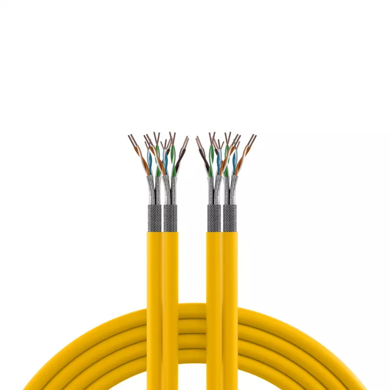 EFB Elektronik INFRALAN Cat.7A 1200 AWG23 S/FTP 2x4P CPR Cca žltý RAL1021 500 m