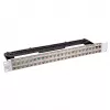 EFB Elektronik 19-palcový 24-portový 1U prázdny patch panel pre Keystone moduly, RAL7035 (svetlosivá)