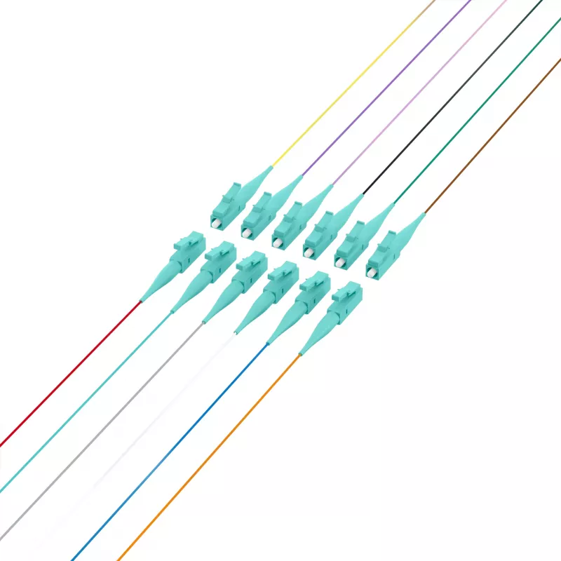 EFB Elektronik Fibre Pigtail LC 50/125 OM3 12-farebná sada 2m - sada kábel/adaptér - Multimode