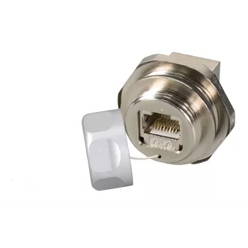 EFB Elektronik RJ45 Cat.6A IP67 priechodná spojka, konektor samica/konektor samica, M25, servisný port (IP67DFKRJ45FLHS)