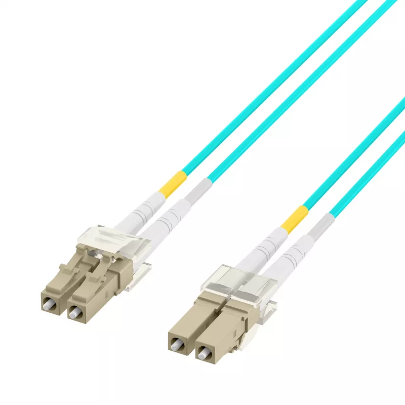EFB Elektronik IPL-DF-LCULCU-3-0050 sklenený patch kábel, 0,5 m, OM3, LC/UPC na LC/UPC, Duplex, LSZH, aqua