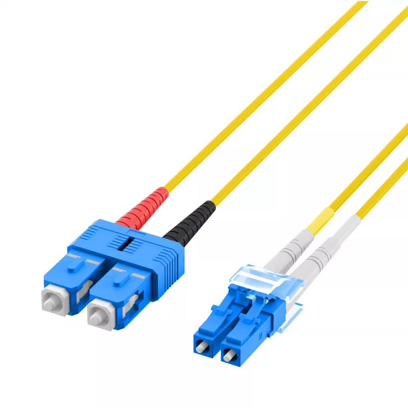 EFB Elektronik IPL-DF-LCUSCU-2-0100 - 1 m - OS2 - LC - SC Duplex optický patch kábel