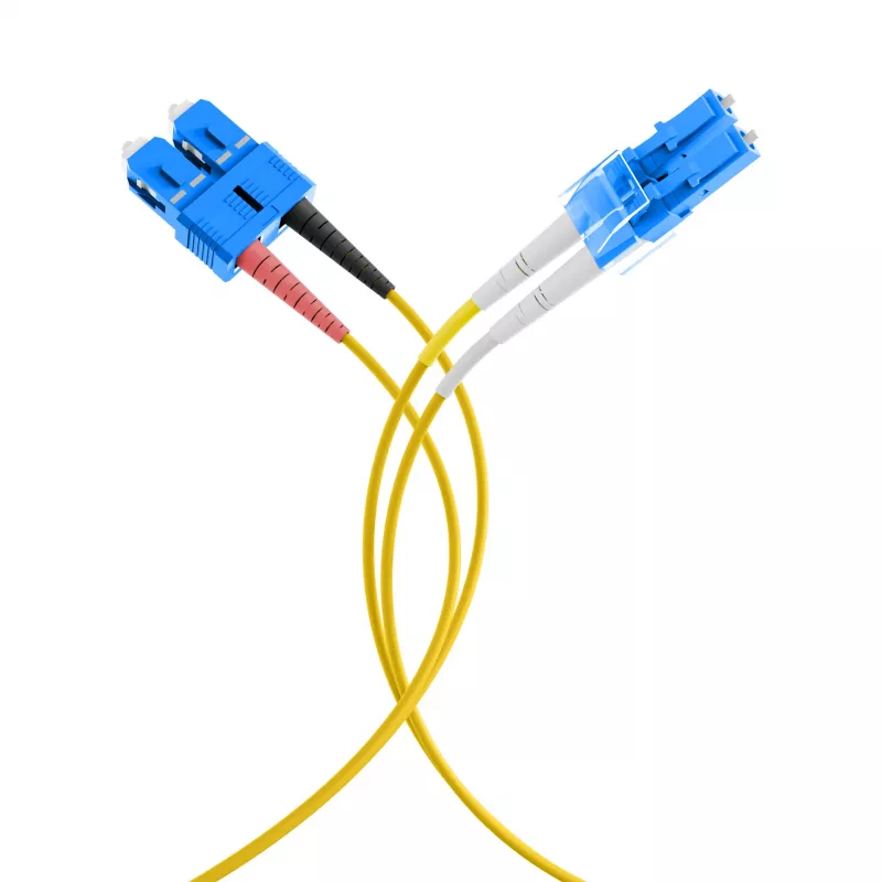 EFB Elektronik IPL-DF-LCUSCU-2-0500 OS2 Duplex optický patch kábel LC/UPC na SC/UPC 5 m žltá