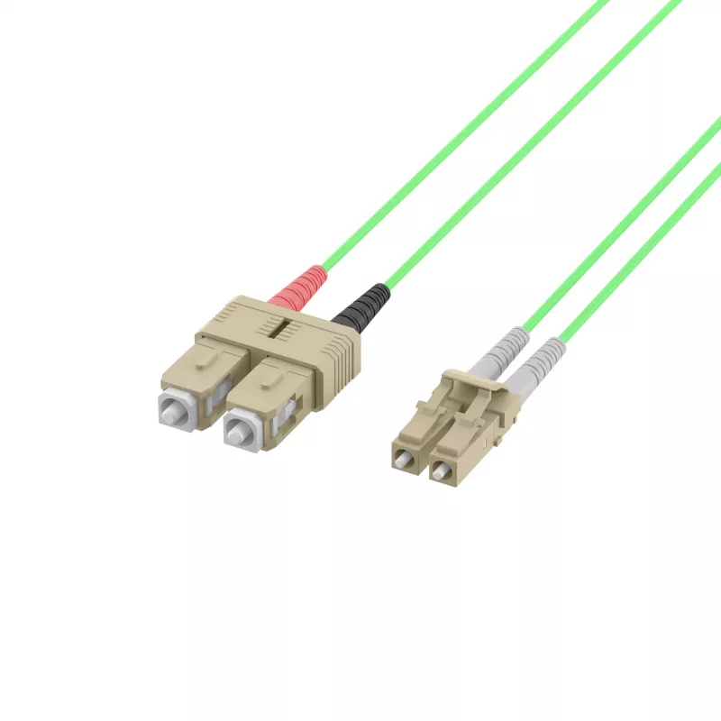 EFB Elektronik IPL-DR-LCUSCU-5-0300 OM5 vláknový patch kábel LC-SC 3 m LSZH limetkovozelená