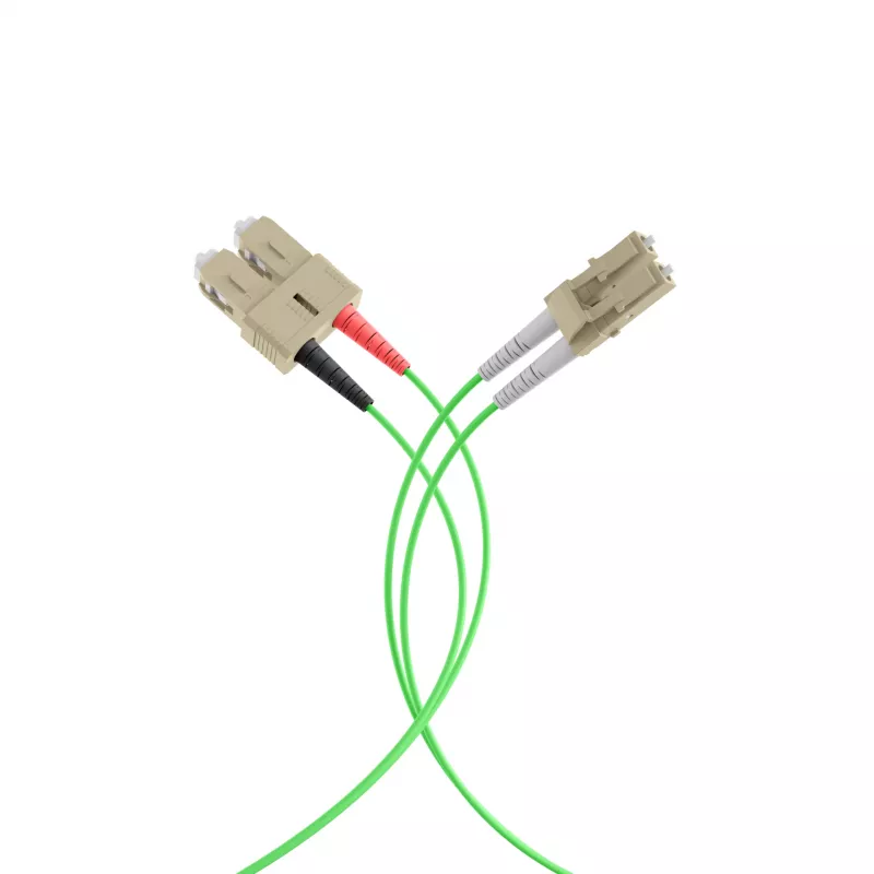 EFB Elektronik IPL-DR-LCUSCU-5-1000 vláknový patch kábel, OM5, LC-SC, 10 m, LSZH, limetkovozelená