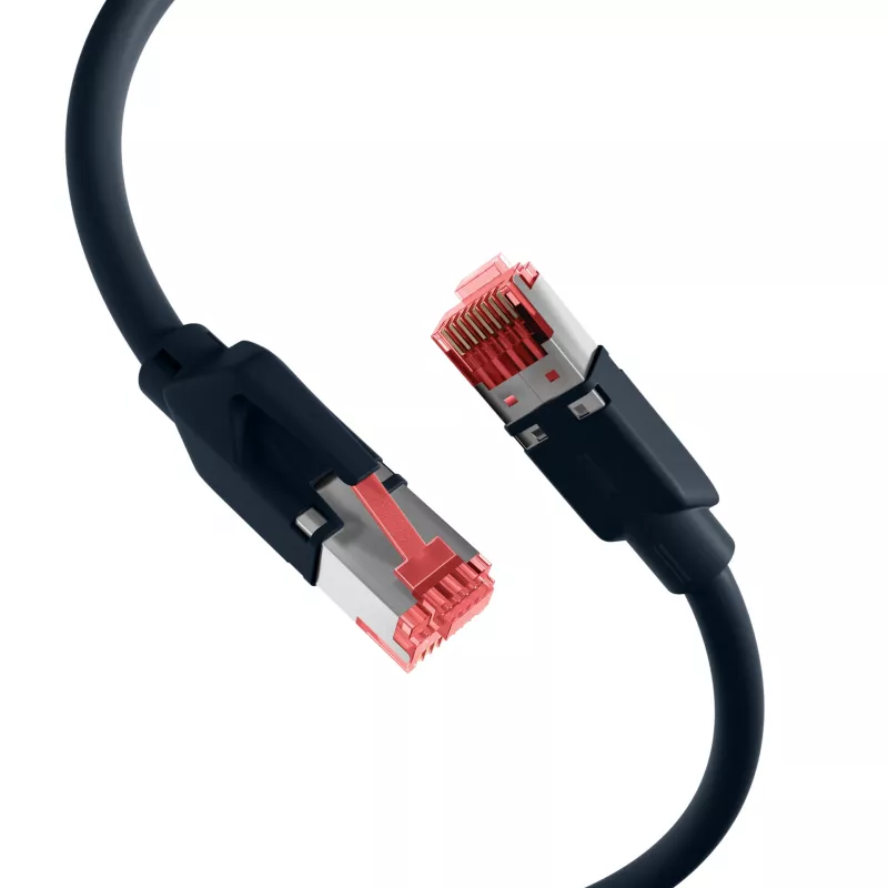 EFB-Elektronik RJ45 patch kábel Cat.6A S/FTP LSZH Draka UC900 TM21 čierny 40m