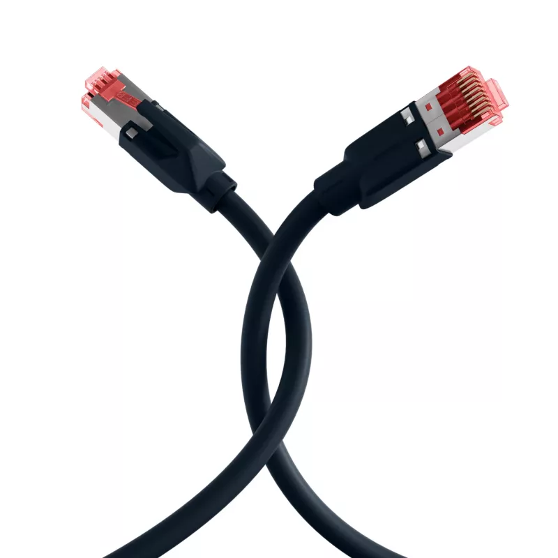 EFB-Elektronik RJ45 patch kábel Cat.6A S/FTP LSZH Draka UC900 TM21 čierny 40m