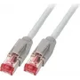 EFB Elektronik RJ45 patch kábel Cat.6A S/FTP LSZH Dätwyler 7702 TM21 sivý 50m