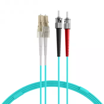 EFB Elektronik O0313.35 vláknový patch kábel, OM3, 35 m, LC-ST, duplex, LSZH, aqua