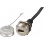 EFB-Elektronik IP67 HDMI panelový konektor, M25, konektor samica na konektor samec, 1,0 m