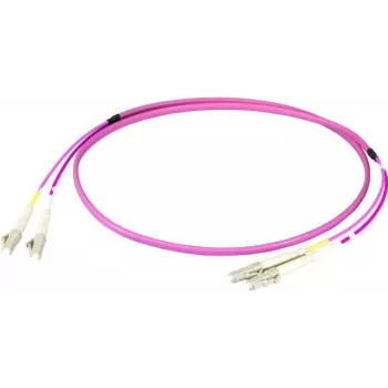 EFB Elektronik Duplex Jumper LC-LC 50/125 µm OM4 LSZH erika fialová plochý twin 3x5mm 25m