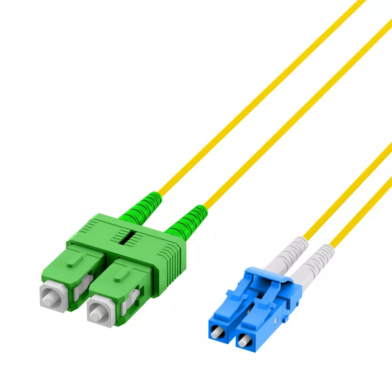 EFB Elektronik duplex jumper LC-SC/APC 9/125µm OS2 LSZH žltý 2,0mm 35m