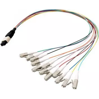 EFB Elektronik MTPM08LCOM3-0.4 MTP na LC fanout kábel, OM3, LSZH, Aqua, 0,4 m